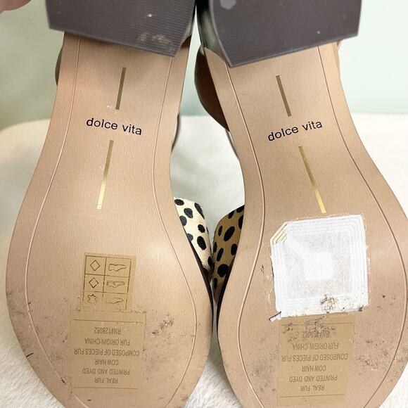 Dolce Vita Nala Block Heel Leather Sandals Size 6 - Picture 6 of 12